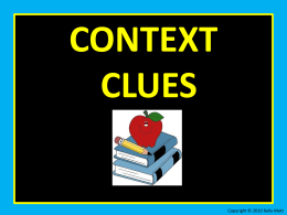 Context Clues Introduction Mott