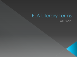 ELA Literary Terms