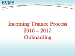 Incoming Trainee Process PowerPoint