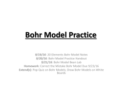 Bohr Model Practice