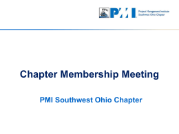 January 2013 Membership Meeting Presentation