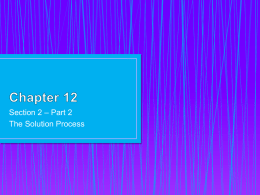 12.2 "Like Dissolves Like"