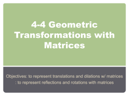 4-4 Geometric Transformations with Matrices