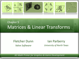 Chapter 5. Matrices and Linear Tranforms