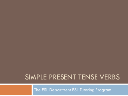 Simple Present tense verbs