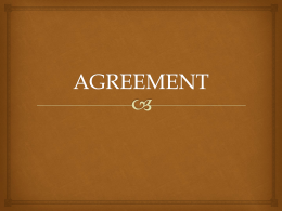 Agreement PPT