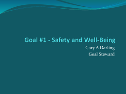 Goal #1Safety and Well-Being
