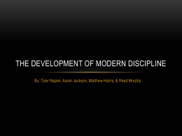 The Development of Modern Discipline