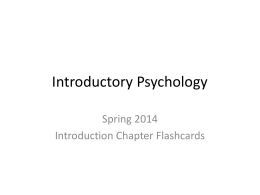 Introductory Psychology - Shannon Deets Counseling LLC