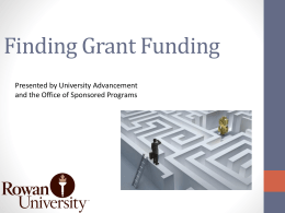 Finding and Applying for Grant Funding