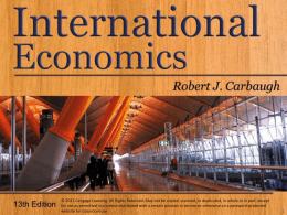 Chapter 01 The International Economy and Globalization