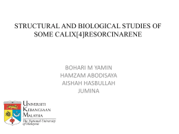structural and biological studies of some calix[4]resorcinarene