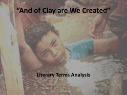 And of Clay are We Created Analysis