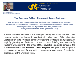 Provost Fellows Program