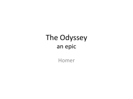 The Odyssey an epic