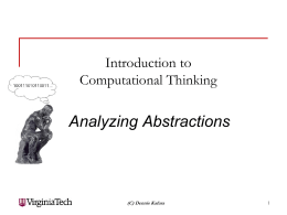 Analyzing-Abstractions - VT Canvas