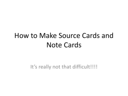 How To Make Source Cards and Note Cards Powerpoint