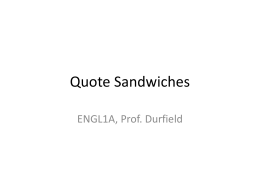 Quote Sandwiches