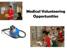 Medical Volunteering Opportunities