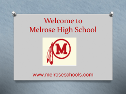 PowerPoint Presentation - Melrose Public Schools