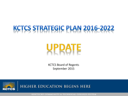 kctcs strategic plan 2016-2022 update