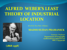 least cost theory of industrial location of weaber