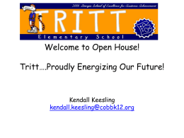 Open House - Tritt Elementary School