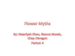 Flower Myths By: Maariyah Khan, Ifeoma Morah - edison