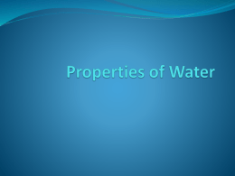 Properties of Water