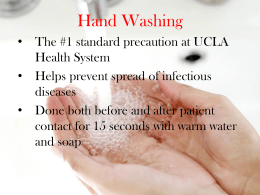 Hand Washing, infection prevention orientation