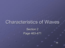 Notes Characteristics of Waves