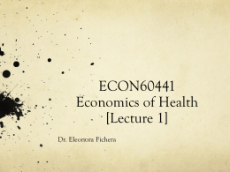 Economics of Health - The Economics Network