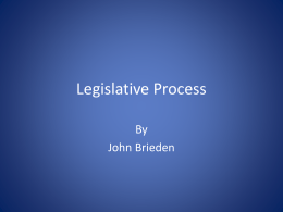 Legislative presentation