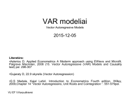 VAR-modeliai 2015