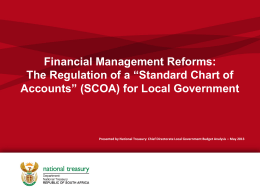 SCOA - Western Cape Government