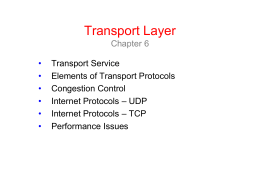 Lecture 6: Transport Layer