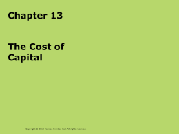 14. Weighted Average of Cost of Capital
