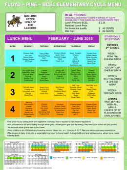 elementary menu - Bullock Creek Schools