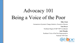 Advocacy 101 - Society of St. Vincent de Paul