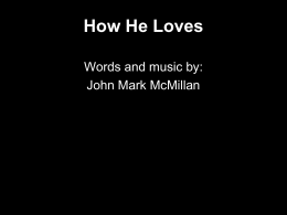 How He Loves - Metro Youth Network