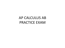 ap calculus ab practice exam - Waukee Community School District
