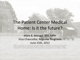 Patient Centered Medical Homes - Arkansas Hospital Association