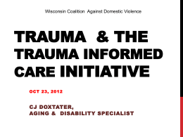 Complex PTSD ACES Study Trauma Informed Care