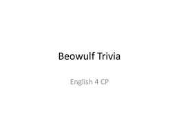 Beowulf Trivia