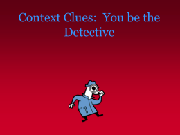 Context Clues - Lakewood City Schools