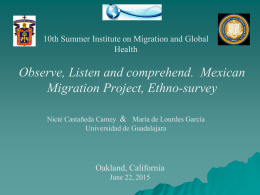 Mexican Migration Project Ethno-survey