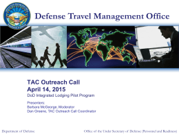 Defense Travel Management