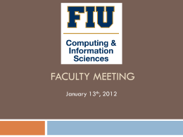 Faculty Meeting - Florida International University