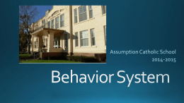 Behavior System - Assumption Catholic School