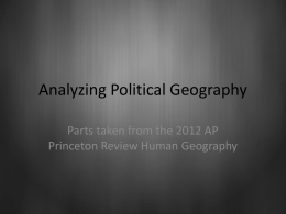 Analyzing Political Geography